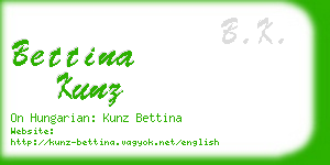 bettina kunz business card